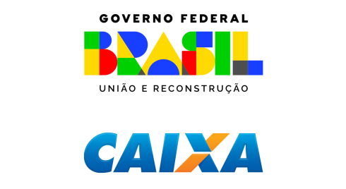 Logotipo da Caixa e Governo federal